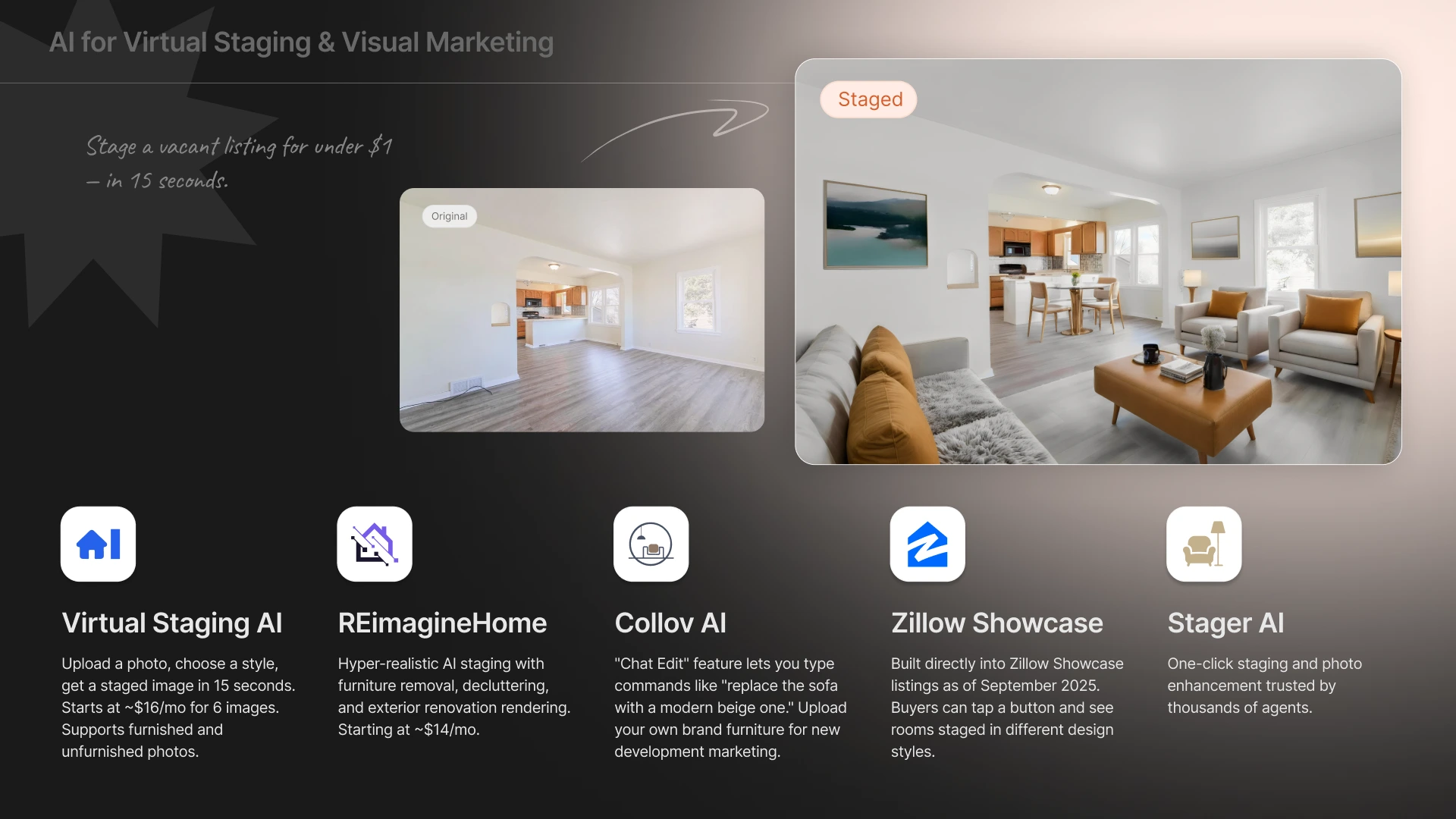 AI for virtual staging and visual marketing
